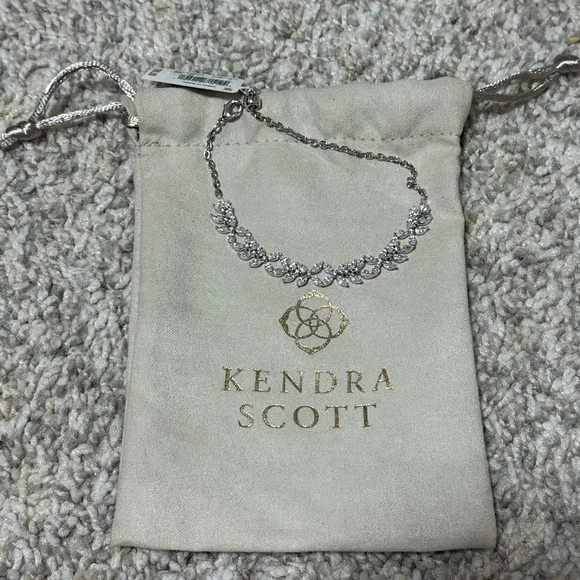 NWT Kendra Scott Rosalie Silver Tennis Bracelet in White Cubic Zirconia - Picture 8 of 8